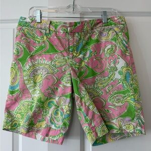 Lilly Pulitzer Pink and Green Women's Avenue Shorts